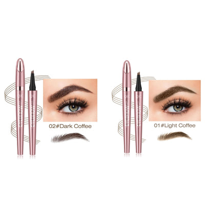 Waterproof And Smooth Not Smudge Four-fork Liquid Eyebrow Pencil