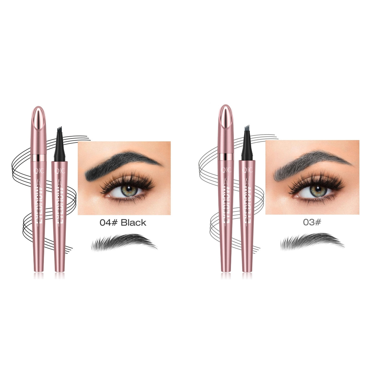 Waterproof And Smooth Not Smudge Four-fork Liquid Eyebrow Pencil