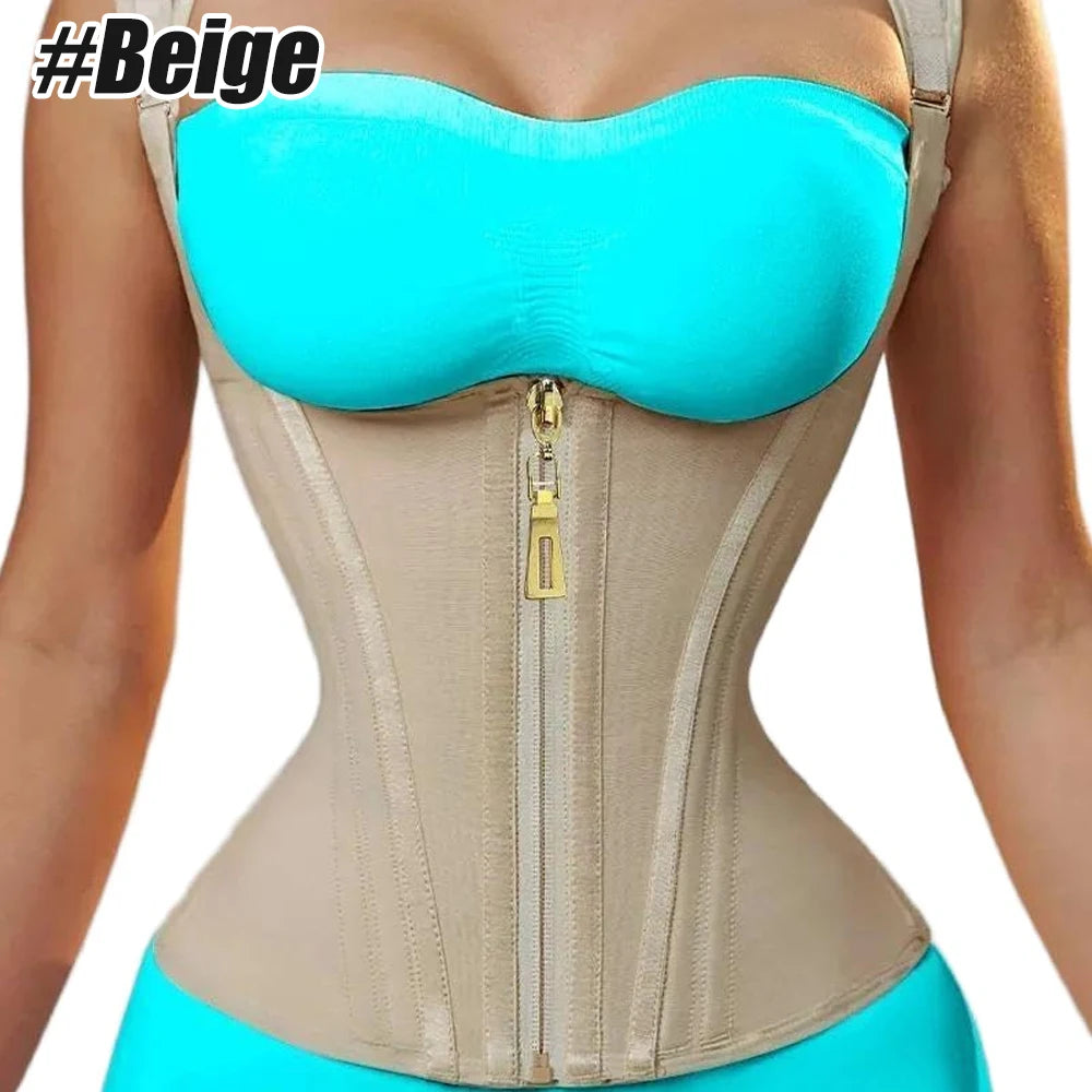 OZZOMM 1PCS Waist Trainer for Women Corset Shapewear Tummy Control Faja Body Shaper Waist Cincher with Adjustable Strap