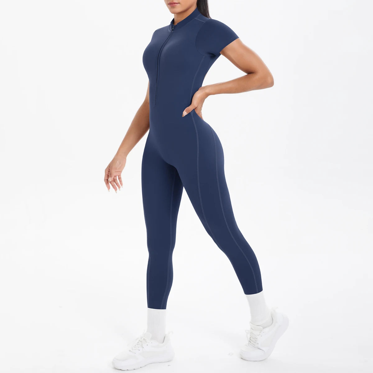 Sexy Backless Fitness & Dance Jumpsuit with Scrunch and Push-Up