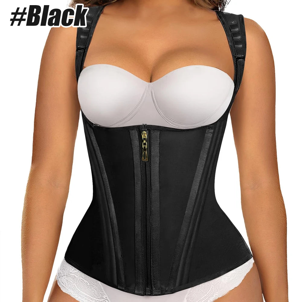 OZZOMM 1PCS Waist Trainer for Women Corset Shapewear Tummy Control Faja Body Shaper Waist Cincher with Adjustable Strap