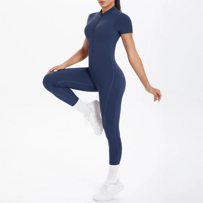 Sexy Backless Fitness & Dance Jumpsuit with Scrunch and Push-Up