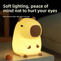 New Arrival Capybara Night Light Silicone Decorative Ornament Creative Gift Ambient Lamp for Home Decor Bedroom Desk Atmosphere