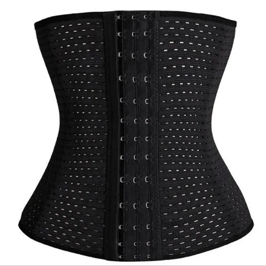 25 Steel Bones Latex Waist Trainer Hook And Eye Corset Fajas Belt Cincher Underbust Korset