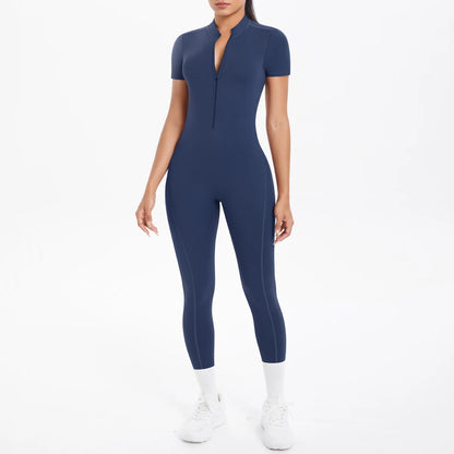 Sexy Backless Fitness & Dance Jumpsuit with Scrunch and Push-Up